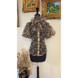 fashion nova women think blouse taupe size S